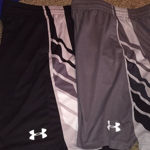 Black pair of under armour shorts